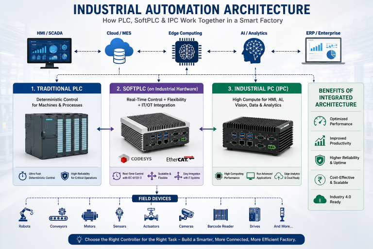 Industrial PC vs PLC vs SoftPLC: Complete Industry 4.0 Automation Guide