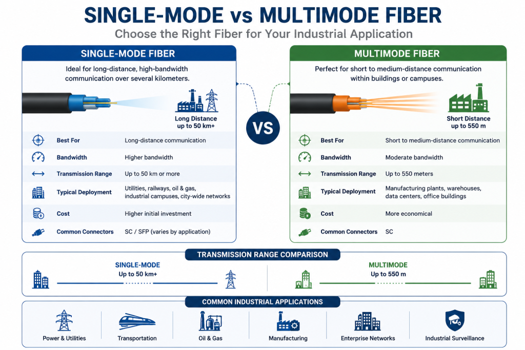 Single-Mode vs Multimode Fiber